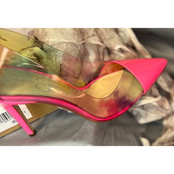 Hot PinK & Tie Dye Jessica Simpson Heels - Picture 7 of 8